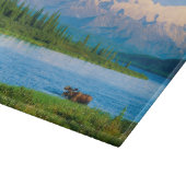 Bull moose in Wonder Lake カッティングボード (角)