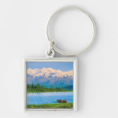 Bull moose in Wonder Lake キーホルダー (正面)