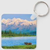 Bull moose in Wonder Lake キーホルダー (裏面)