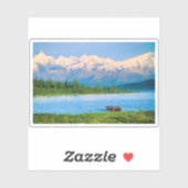Bull moose in Wonder Lake シール (シート)