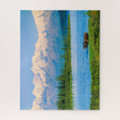 Bull moose in Wonder Lake ジグソーパズル (縦)