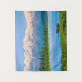 Bull moose in Wonder Lake タペストリー (正面)