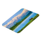 Bull moose in Wonder Lake マグネット (左側)