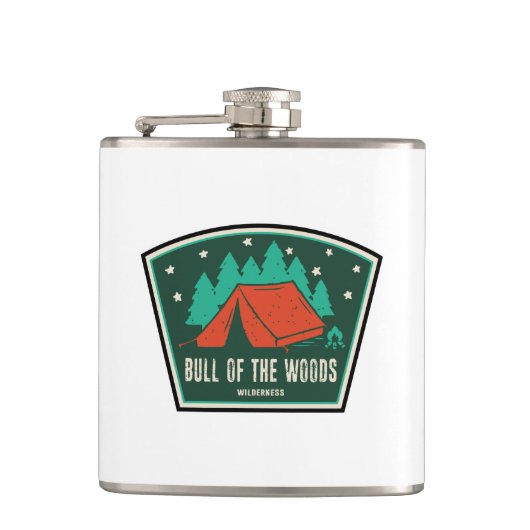 Bull Of The Woods Wilderness Oregon Camping フラスク (正面)