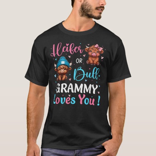 Bull or Heifer Gender Reveal Decorations Highland  Tシャツ (正面)