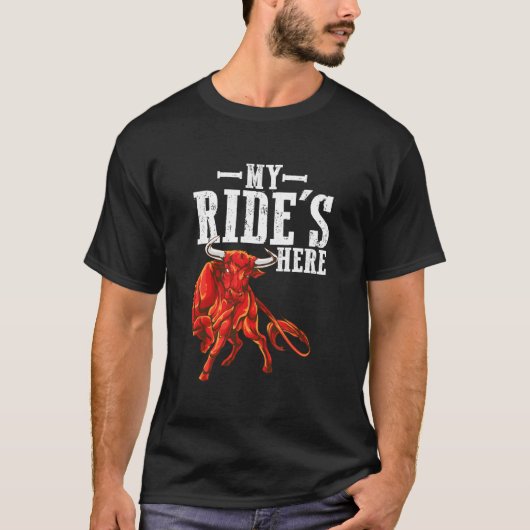 Bull Riding Pbr Rodeo Bull Riders For Western Ranc Tシャツ (正面)