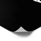 Bull Shark Funny Animal Shark Pun Dark BG ポスター (角)