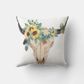 Bull Skull Sunflowers クッション (裏面)