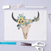Bull Skull Sunflowers 薄葉紙 (クラフト)