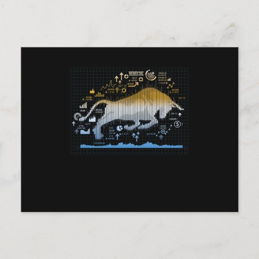 Bull Stock Market Trader Foreign Exchange Forex In ポストカード (正面)