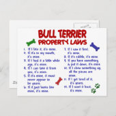 BULL TERRIERプロパティ法2 ポストカード (正面/裏面)