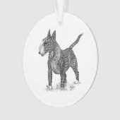 Bull terrier Acrylic Ornament オーナメント (正面)
