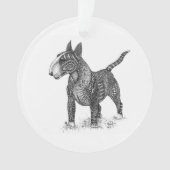 Bull terrier Acrylic Ornament オーナメント (正面)