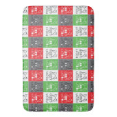 Bull Terrier Artポップ・アートの GOODインスピレーションに焦点を当てる バスマット (正面縦)