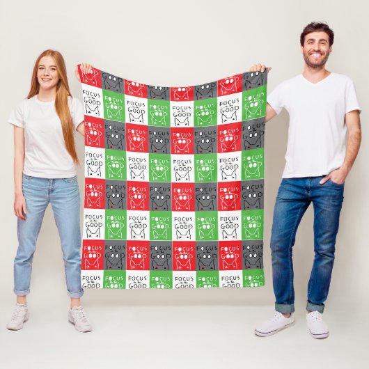 Bull Terrier Artポップ・アートの GOODインスピレーションに焦点を当てる フリースブランケット (インサイチュ)