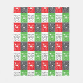 Bull Terrier Artポップ・アートの GOODインスピレーションに焦点を当てる フリースブランケット (正面)