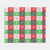 Bull Terrier Artポップ・アートの GOODインスピレーションに焦点を当てる フリースブランケット (正面(横))