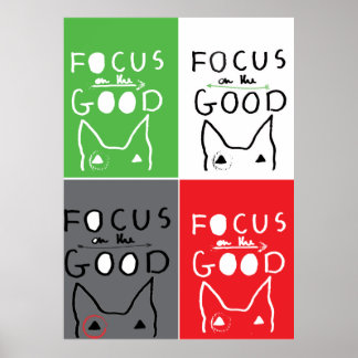 Bull Terrier Artポップ・アートの GOODインスピレーションに焦点を当てる ポスター