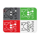 Bull Terrier Artポップ・アートの GOODインスピレーションに焦点を当てる マグネット (横)