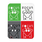 Bull Terrier Artポップ・アートの GOODインスピレーションに焦点を当てる マグネット (縦)