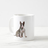 Bull Terrier (B) – ブリンドルとホワイト コーヒーマグカップ (正面左)