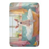 Bull Terrier Bath Time Fun Bathroom Decor バスマット (正面縦)