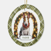 Bull Terrier Ceramic Circle Ornament セラミックオーナメント (左)