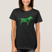 Bull Terrier Dog Shamrock St Patrick s Day Saint P Tシャツ (正面)