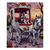 Bull Terrier Dog Valentine's Day ポスター (正面)