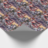 Bull Terrier Dog Valentine's Day ラッピングペーパー (角)