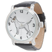 Bull Terrier Dog Wrist Watch Bold Pet Style 腕時計 (アングル)