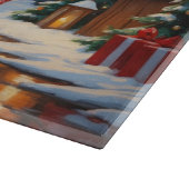 Bull Terrier Dogs Christmas Snow Holiday カッティングボード (角)