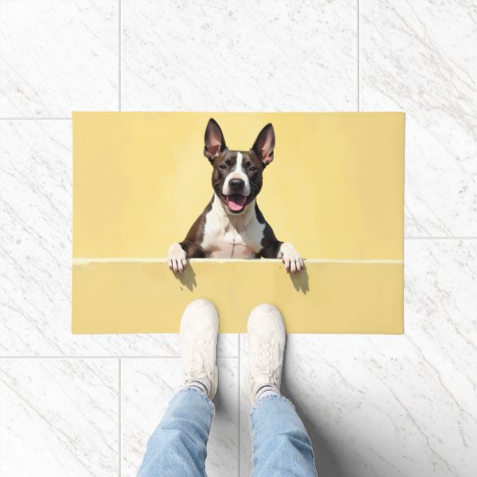 Bull Terrier Doormat Art ドアマット (室内)