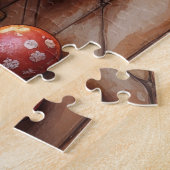 Bull Terrier Fireplace with Christmas Lights ジグソーパズル (側面)