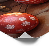 Bull Terrier Fireplace with Christmas Lights ポスター (角)