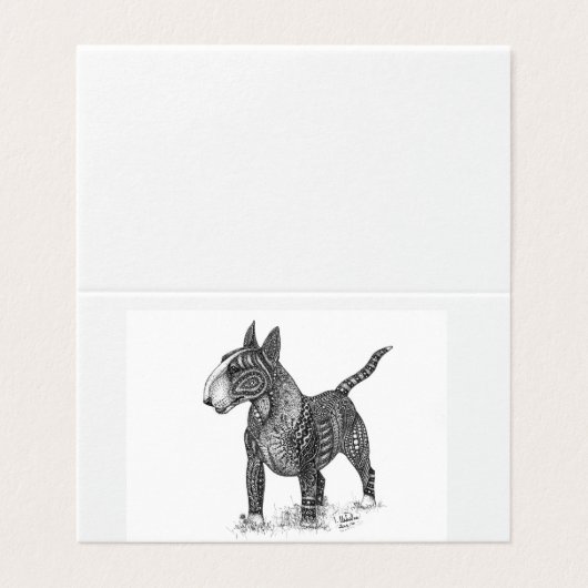 Bull Terrier Folded Card (外部フラット)
