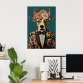 Bull Terrier In Suit Poster, Bull Terrier ポスター (ホームオフィス)