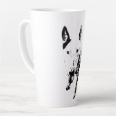 Bull Terrier Mug – Gritty Ink Style カフェラテマグ (左アングル)