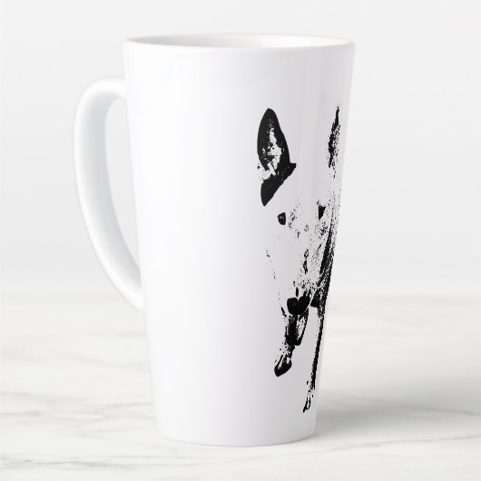 Bull Terrier Mug – Gritty Ink Style カフェラテマグ (左アングル)