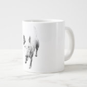 Bull Terrier Mug – Soulful Grit, Front and Center ジャンボコーヒーマグカップ (正面右)