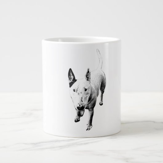 Bull Terrier Mug – Soulful Grit, Front and Center ジャンボコーヒーマグカップ (正面)