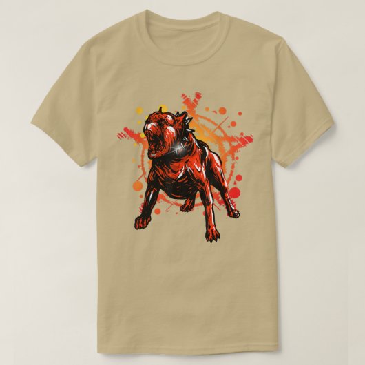 Bull Terrier Pit Bull Dog T-Shirt Copy Copy Copy C Tシャツ (デザイン正面)