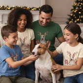 Bull Terrier Reindeer Tシャツ
