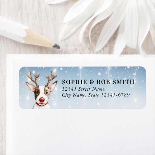 Bull Terrier Return Address Label ラベル (インサイチュ)