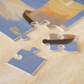 Bull Terrier with Christmas Lights Holiday ジグソーパズル (側面)