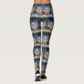 Bull Terrier with Christmas Lights Holiday レギンス (裏面)