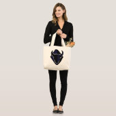 Bull Zodiac Character Tote – Steady Earth Energy ラージトートバッグ (正面(モデル))