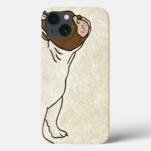 Bulldogが見上フランスのげる横顔 iPhone 13ケース