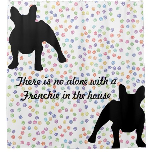 Bulldogの友人 シャワーカーテン (正面)
