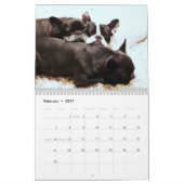 Bulldogカレンフランスのダー写真の追加 カレンダー (2月 2027)